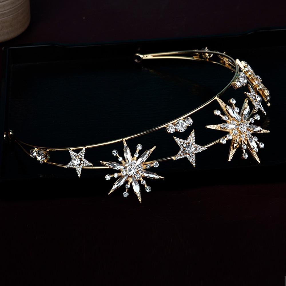 LOMBARD Vương Miện Công Chúa Đính Đá Nhiều Màu Sắc Phong Cách Baroque Thanh Lịch