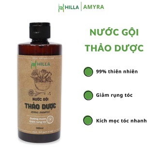 Dầu gội thảo dược, nước gội thảo dược ngăn rụng, kích thích mọc tóc, giảm nấm ngứa HILLA 300ml DG003