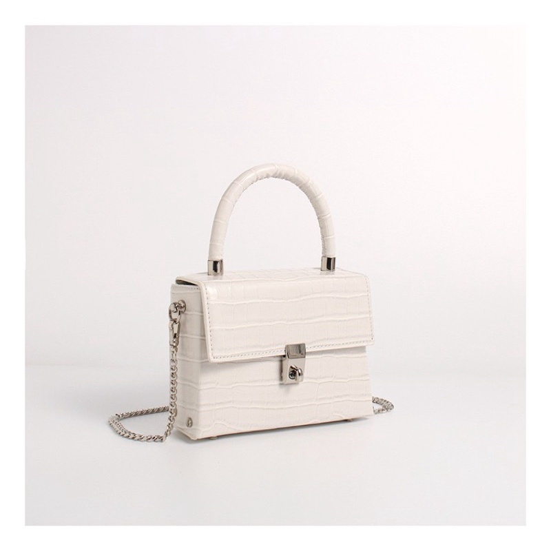 [SẴN] Túi hộp thời trang nữ khoá kim loại sang chảnh_Túi xách dây xích đeo chéo thời trang