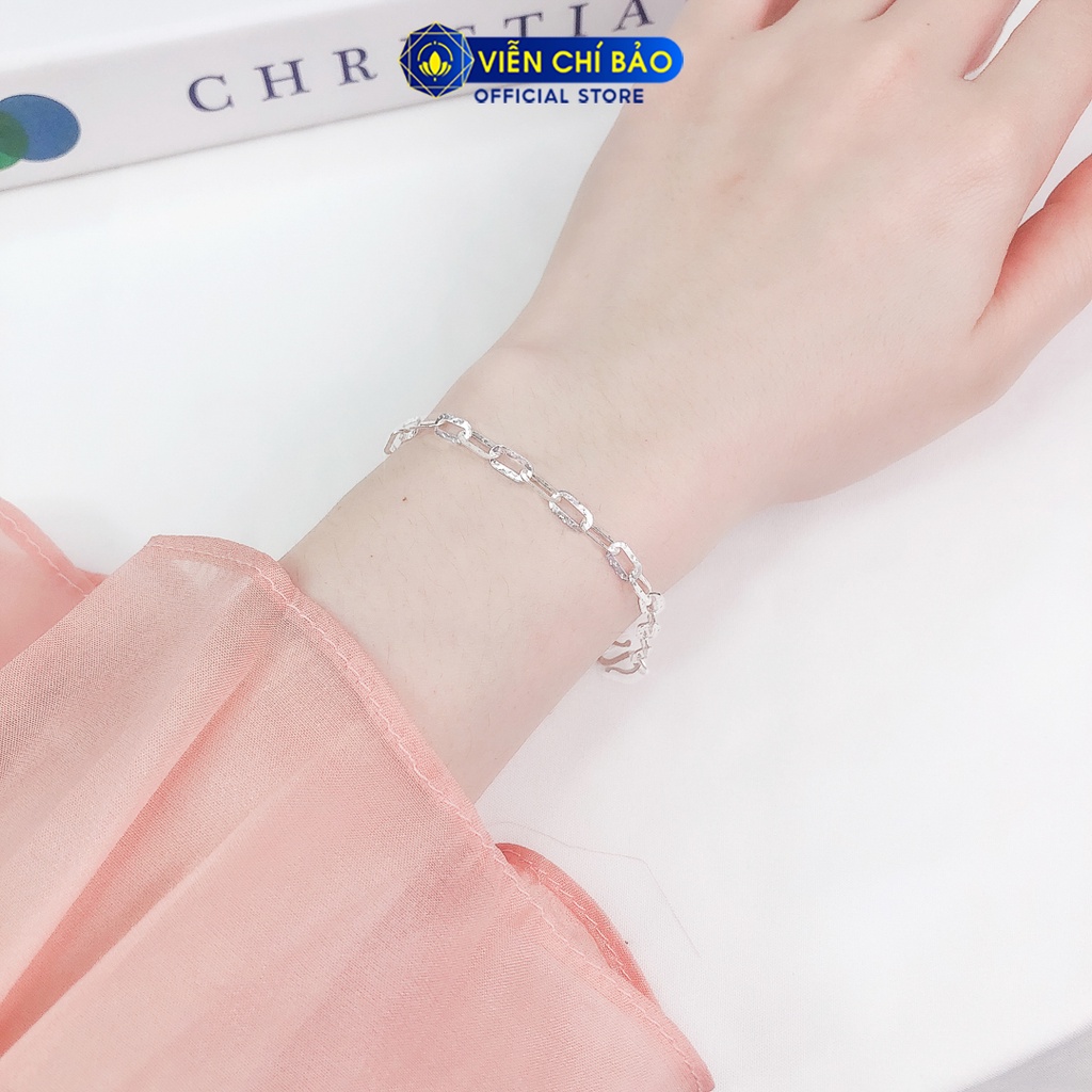 Lắc tay bạc nữ dây xích Classic nhỏ chất liệu bạc 925 thời trang phụ kiện trang sức Viễn Chí Bảo L400720