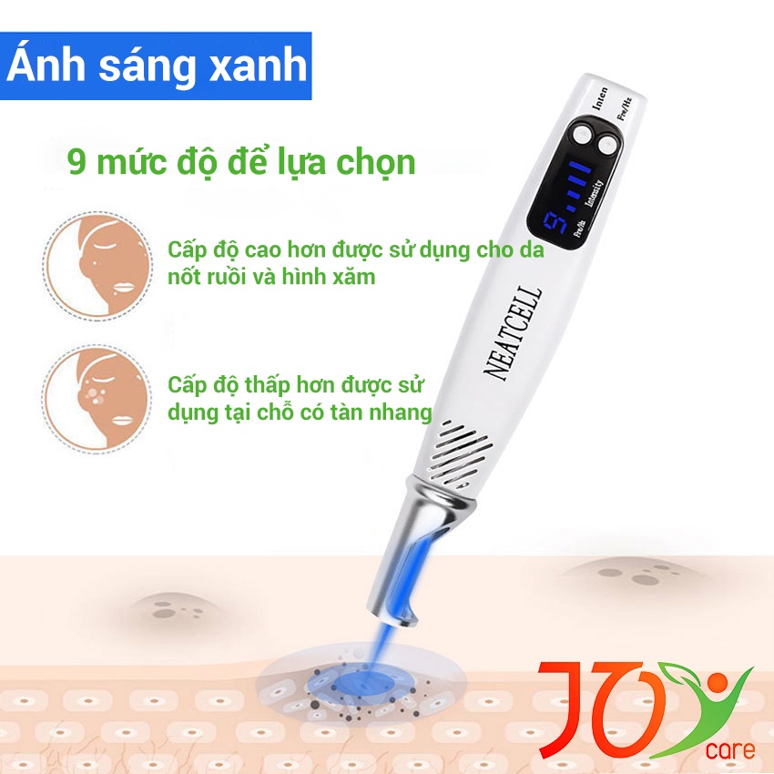 Máy xoá hình xăm laser mini, máy đốt nốt ruồi, nám tàn nhang 9 cấp độ JN-R67