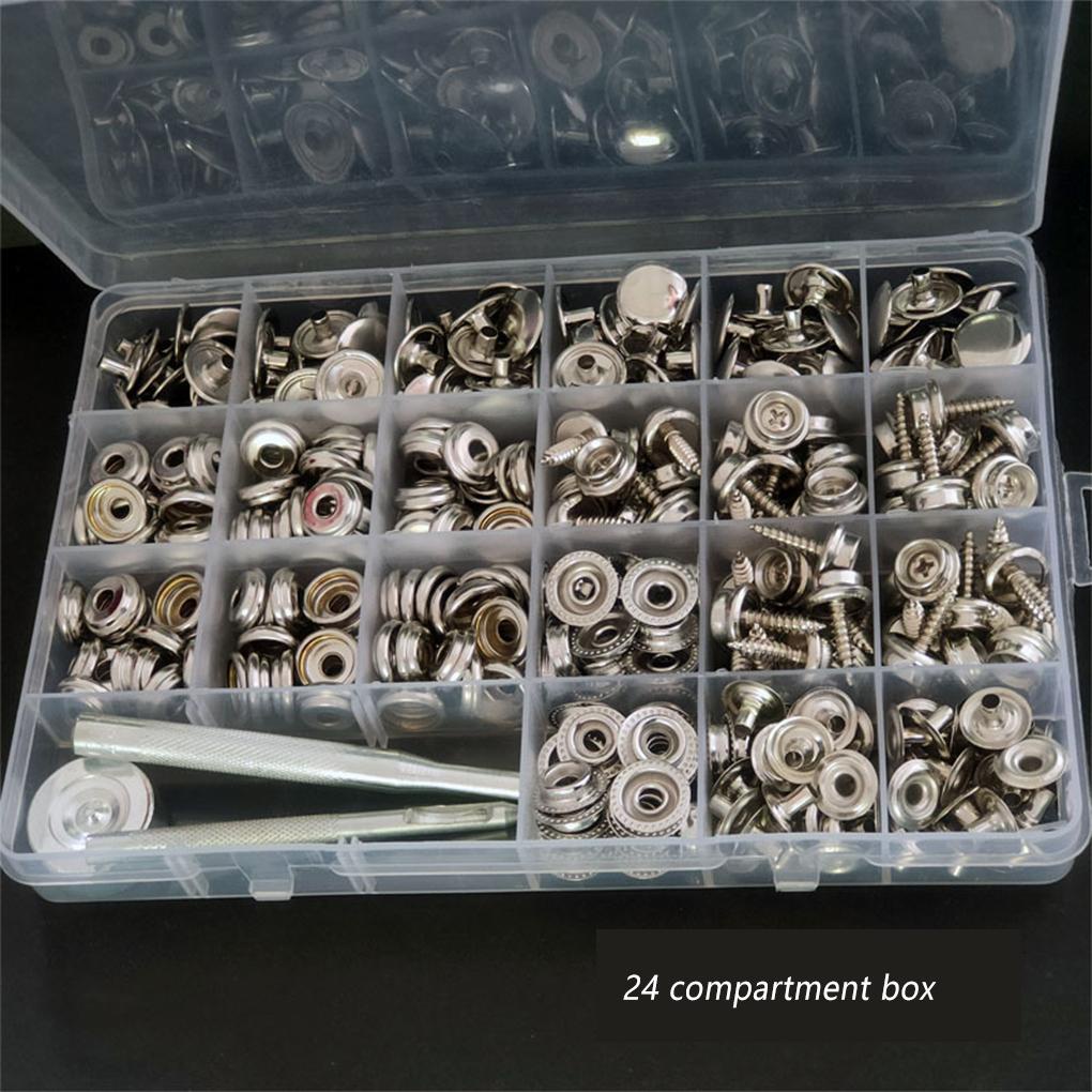 1 Bộ Nút Áo Sơ Mi Bằng Thép Không Gỉ Kèm Hộp Đựng Ốp