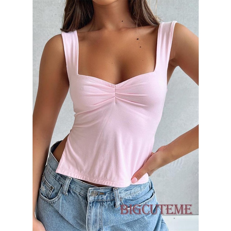 Áo Croptop Sát Nách Màu Sắc Thời Trang Mùa Hè Cho Nữ