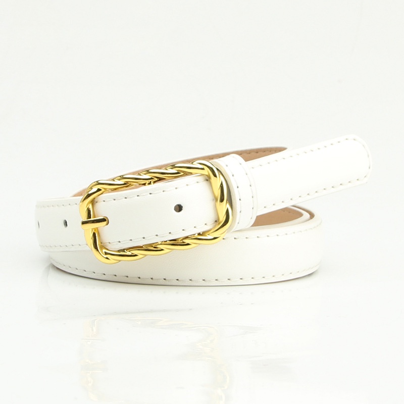 Thắt Lưng Khóa Vuông Bằng Hợp Kim Phong Cách Hàn Quốc Thời Trang Cho Nữ