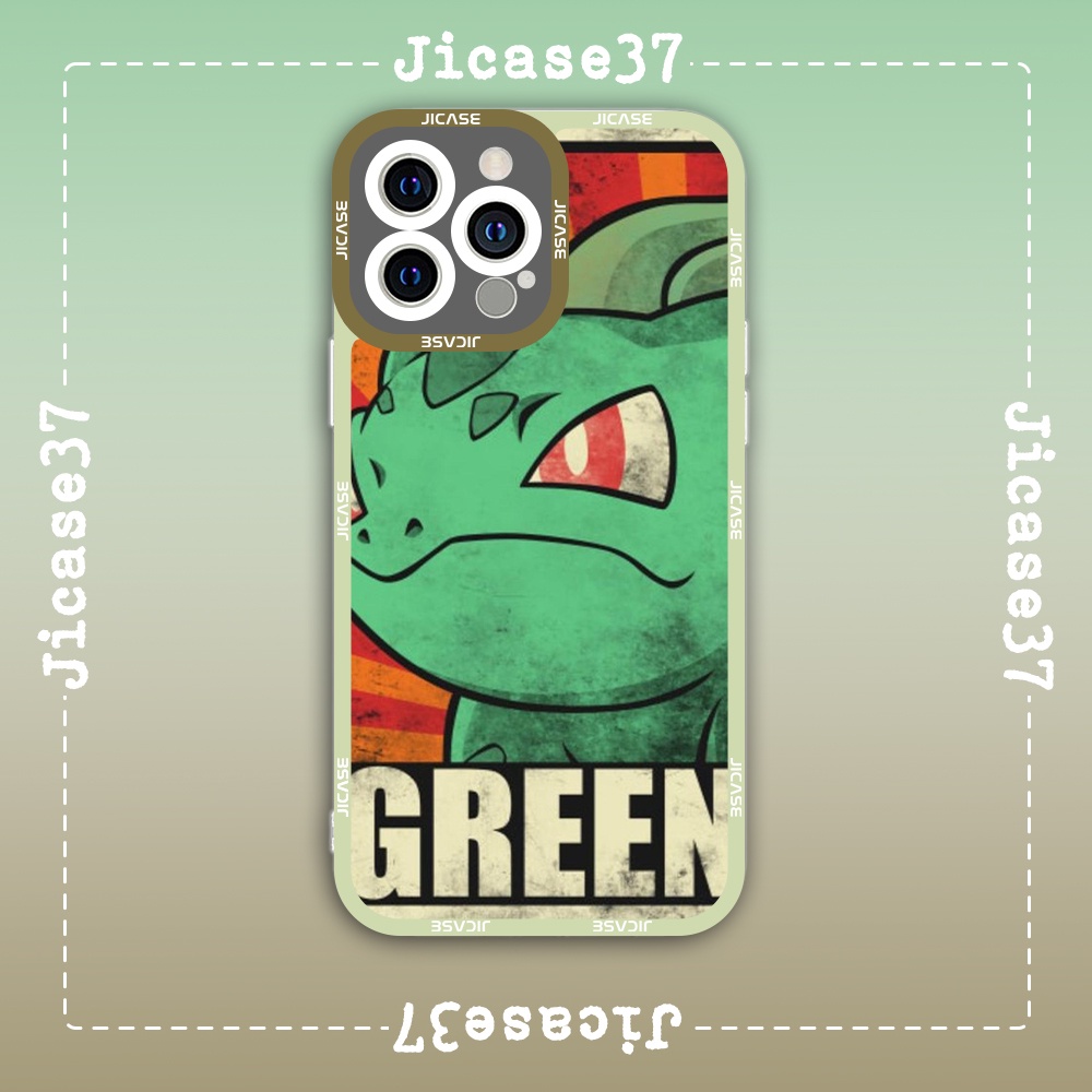 Ốp lưng iphone samsung xiaomi oppo cạnh vuông Jicase JMcase Fushigisou Pokemon Anime Manga Nhật Bản