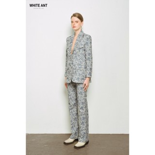 Áo Blazer Dáng Suông Và Quần Đứng In Họa Tiết Độc Quyền White Ant Nữ Hàng Thiết Kế Cao Cấp 191200014.003