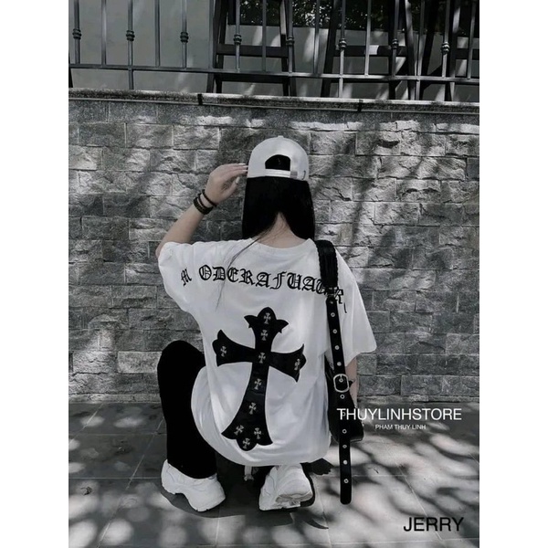 Áo Thun Tay lỡ in Chữ Thập 2 Mặt-Tiemnhaboi | BigBuy360 - bigbuy360.vn