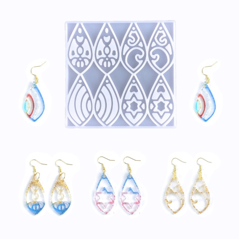 Khuôn Silicone Làm Mặt Trang Sức Hình Giọt Nước