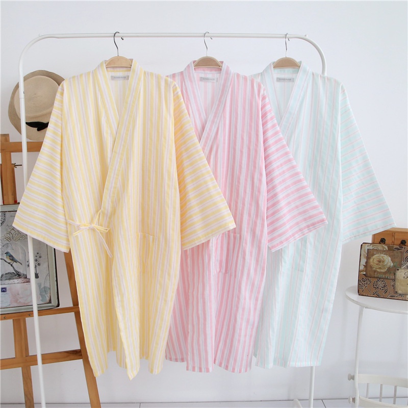 Áo Choàng Tắm / Áo Choàng Tắm Nữ / Áo Choàng Tắm Dáng Dài / Kimono Mềm Mại / Thoải Mái / Phù Hợp Với Mùa Hè / Áo Choàng Tắm Gạc