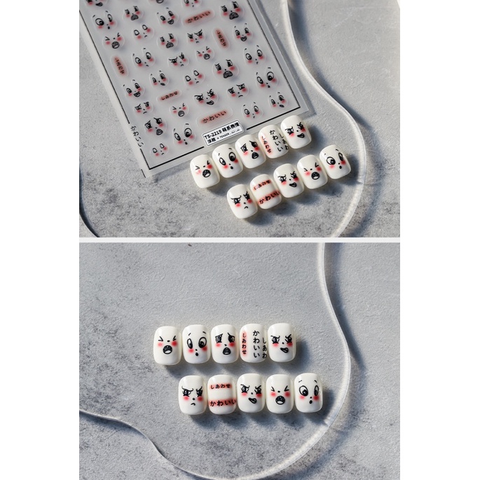 Miếng Dán Trang Trí Móng Tay 5D Dễ Thương TS-2218