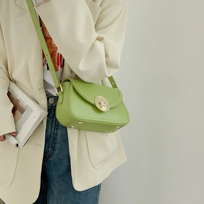 Túi xách đeo chéo đẹp túi kẹp nách màu xanh lá túi đeo vai vintage