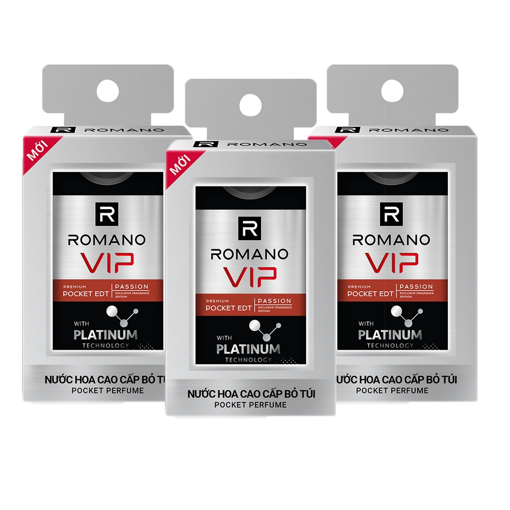 Combo 3 Nước Hoa bỏ Túi Romano Vip Passion 18ml