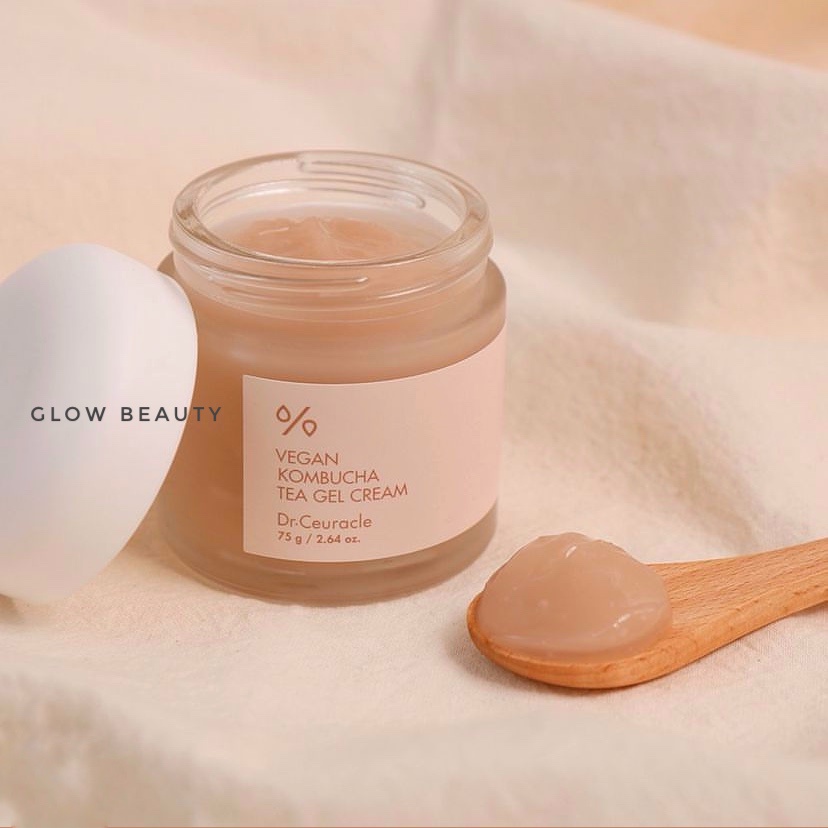 Kem dưỡng ẩm làm sáng da, chống lão hóa thuần chay Dr.Ceuracle Vegan Kombucha Tea Gel Cream 75g