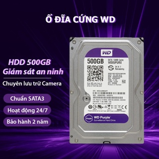Ổ cứng HDD 500gb 1Tb Western Purple cho camera bảo hành 24 tháng