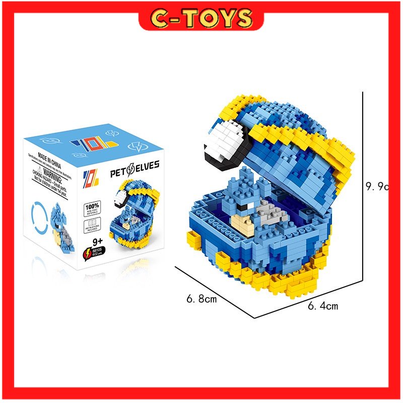 Mô hình lắp ráp nhân vật động vật hoạt hình 88100a-88109a pokemon