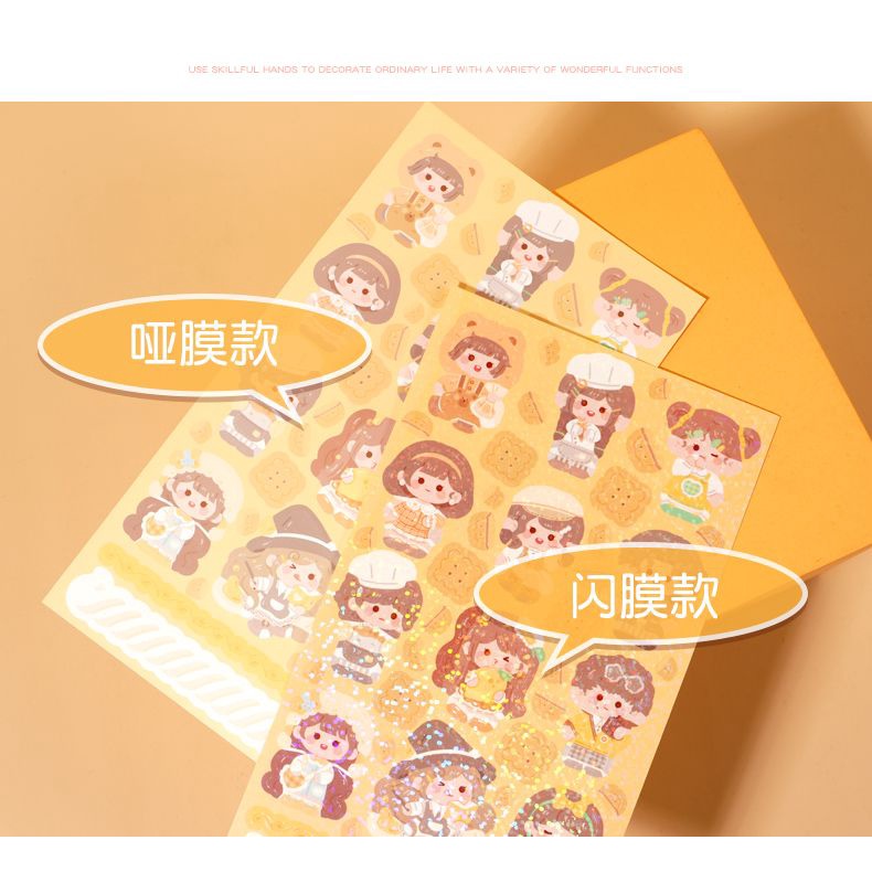 Hàng Mới Về Bộ Sticker Dán Trang Trí Sổ Tay Hình Mochi Cuckoo Dễ Thương