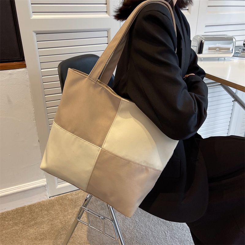 Túi Đeo Vai Sức Chứa Lớn Phối Màu Tương Phản Thời Trang Dễ Phối Đồ Cho Nữ