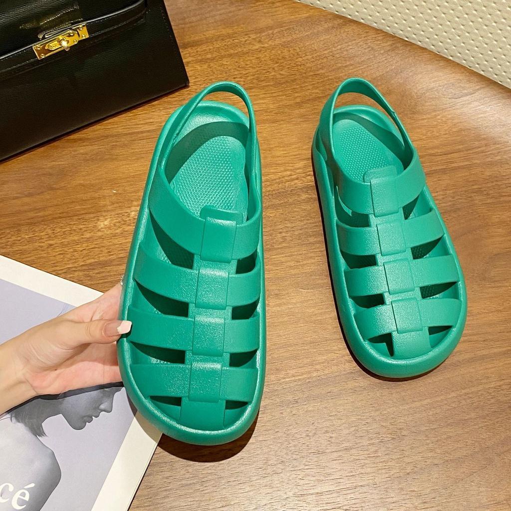 FZ003-A0 Dép nữ đế  mềm êm chân học sinh  bít mũi che nắng dép mùa hè cực xinh trơn