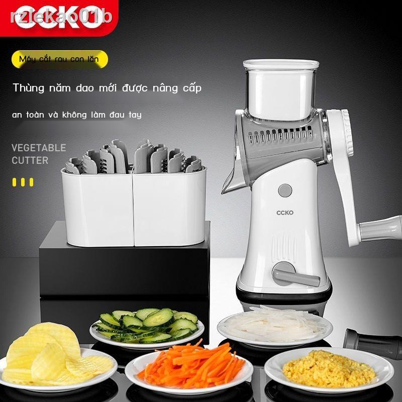 ⊙ ♟♕Máy cắt rau củ hộ gia đình gọt vỏ khoai tây bào sợi bếp cắt rau củ thần thánh vắt tay đa năng dày bào sợi củ cải