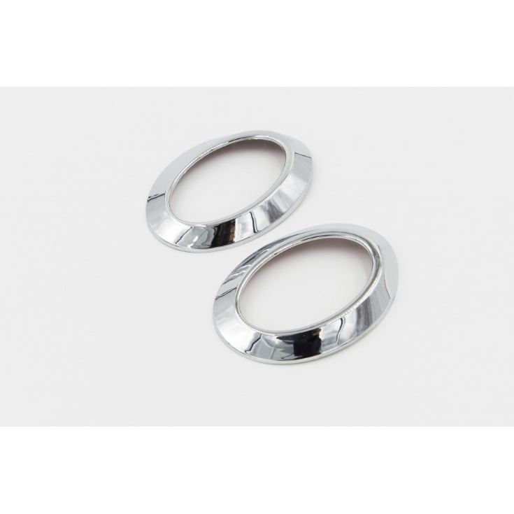 Bộ ốp viền đèn hông, xinhan hông dành cho xe Transit 2015 - 2022 mạ crom sáng bóng