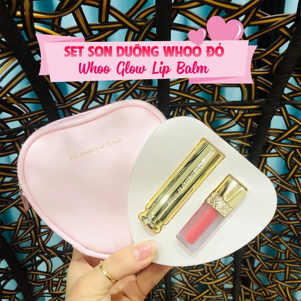 Set son dưỡng môi Whoo Glow Lip Balm Special SPF10 có màu
