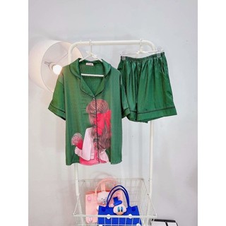 Đồ bộ bigsize Pyjama Lụa xước thiết kế 60-90kg