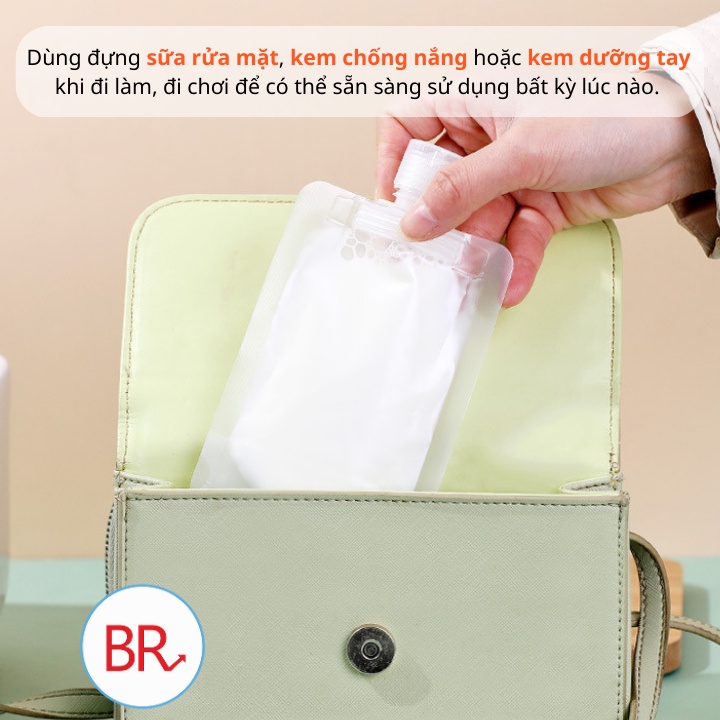 Túi chiết đựng dầu gội, sữa tắm mỹ phẩm đi du lịch 50ml– Túi chiết có nắp vặn mĩ phẩm tiện ích 10804