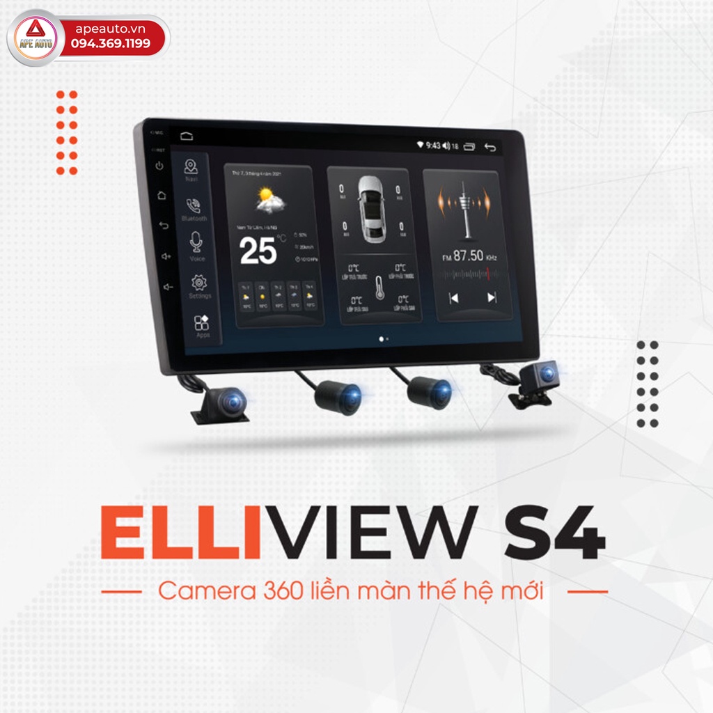 Lắp đặt màn hình Android Elliview S4 Deluxe tại Hà Nội