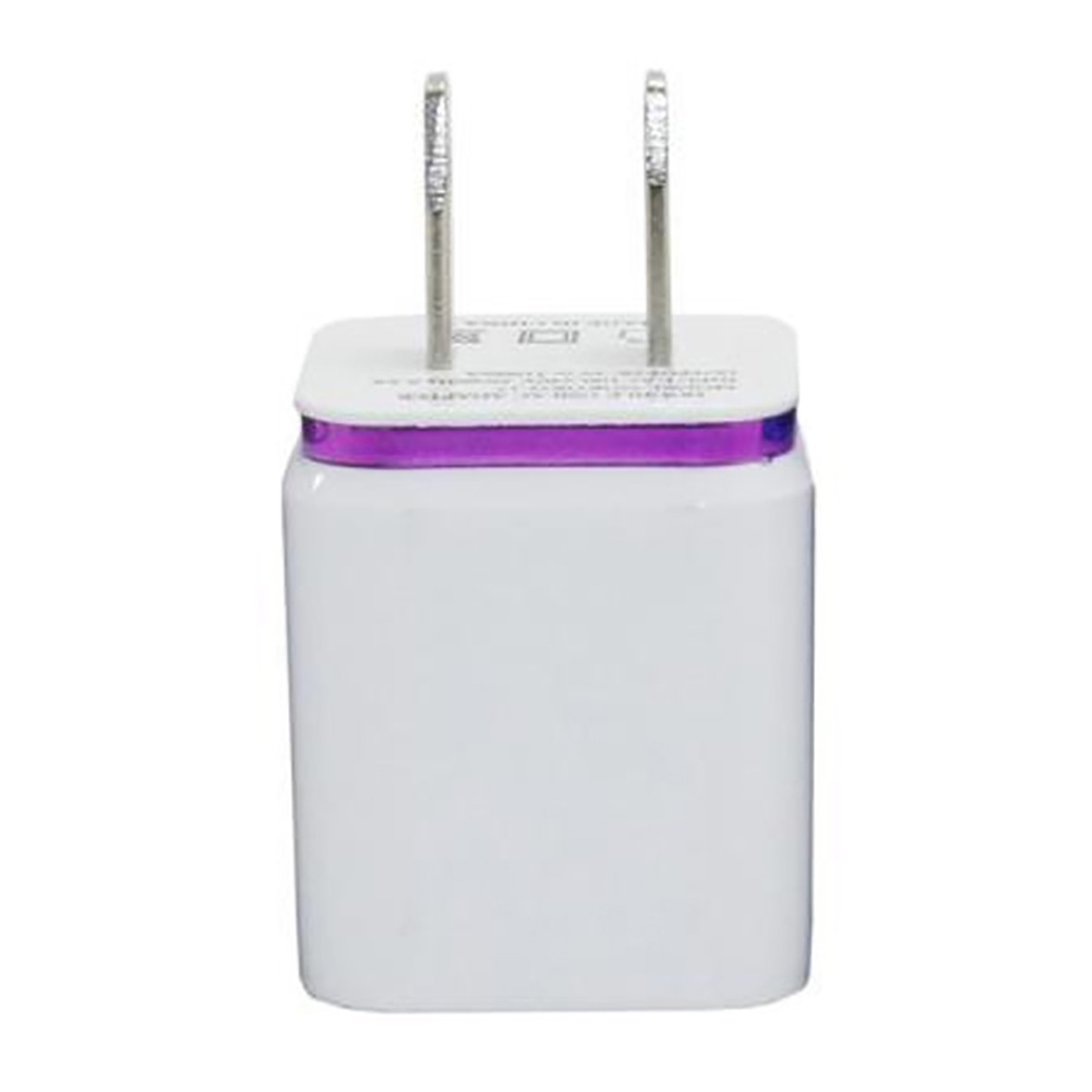 Phích Cắm Sạc Hai Cổng USB 5V 2.1A US / EU Có Đèn LED Hình Hoa Hướng Dương