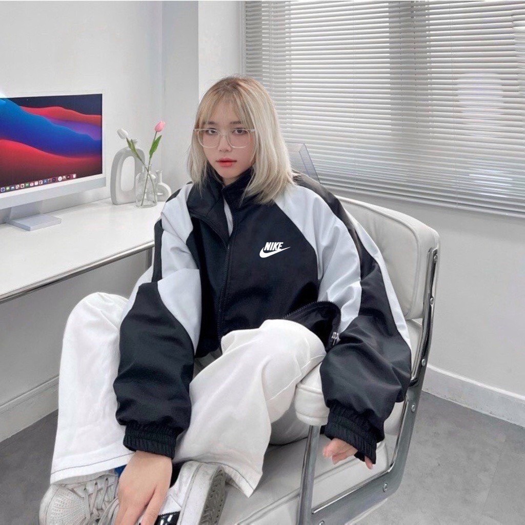 Áo Khoác Nike Nam Nữ Chất Dù Cao Cấp Chính Hãng Logo Thêu Vintage CLICKA FASHION 703
