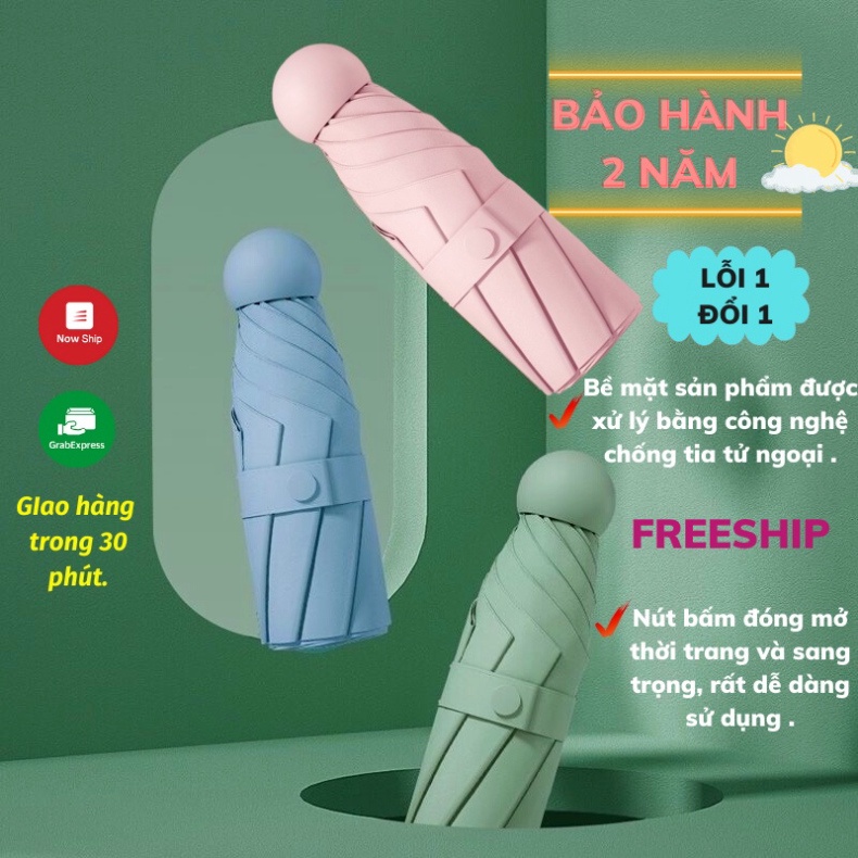 Ô Dù Che Mưa Hình Viên Thuốc Cao Cấp Chống Thấm Nước Gấp Gọn Cao Cấp