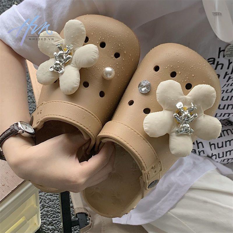 Giày eva Đế Dày Đục Lỗ Khử Mùi Chống Trượt Phong Cách Hàn Quốc Thời Trang Mùa Hè Mới Cho Nữ