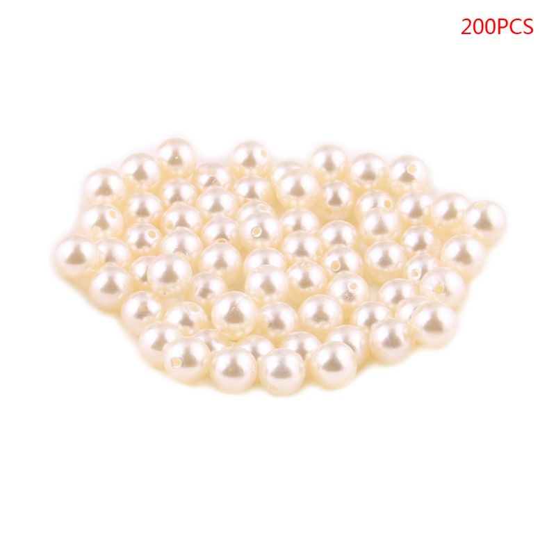 Sa Set 200 Hạt Ngọc Trai Xỏ Lỗ Dùng Để Làm Đồ Trang Sức Thủ Công