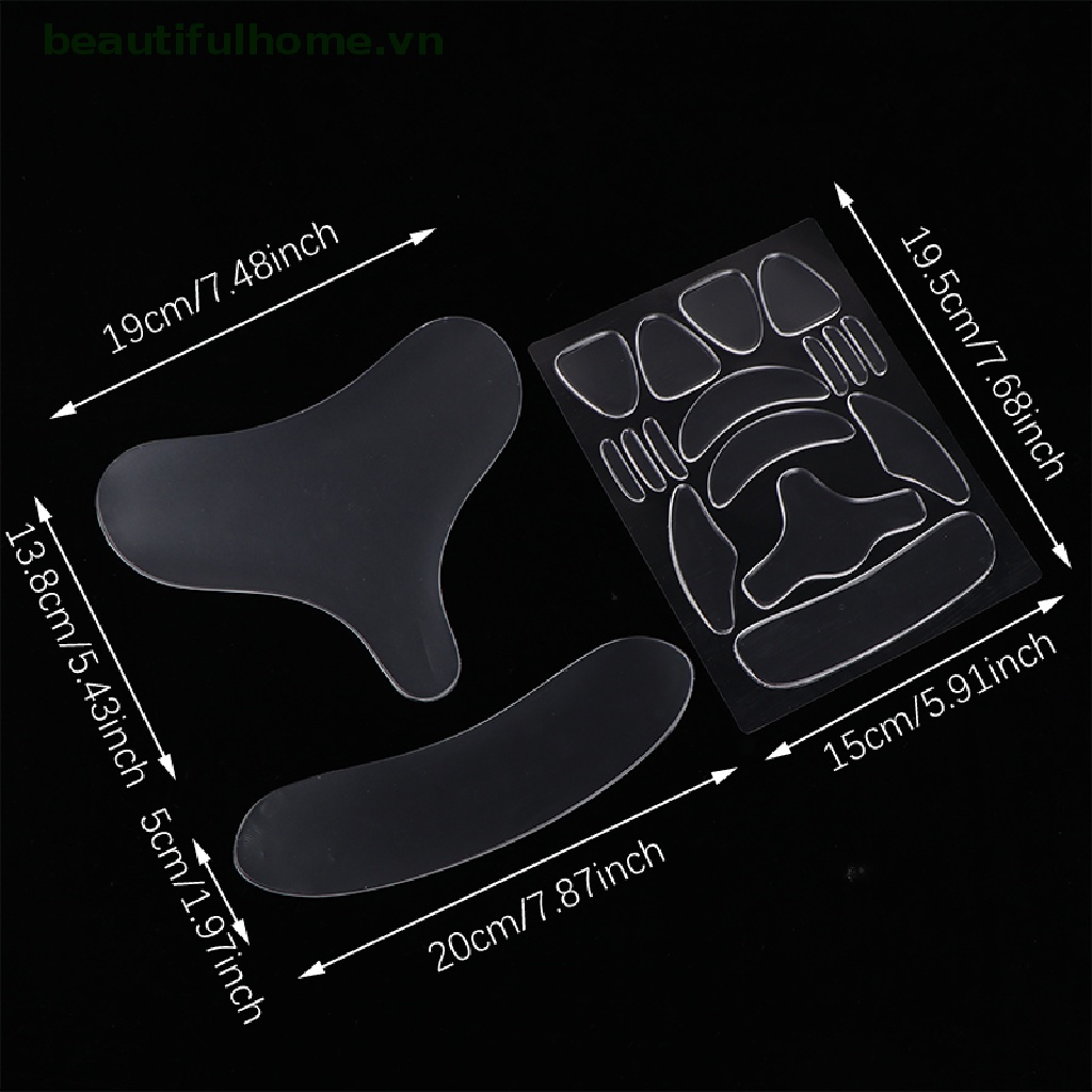 Bộ 18 Miếng Silicone Nâng Ngực / Cổ Chống Lão Hóa / Nếp Nhăn Có Thể Tái Sử Dụng