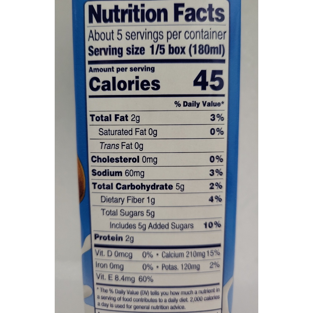 [Hộp ORIGINAL 946ml] SỮA HẠNH NHÂN [Thailand] BLUE DIAMOND Original Almond Milk (halal)