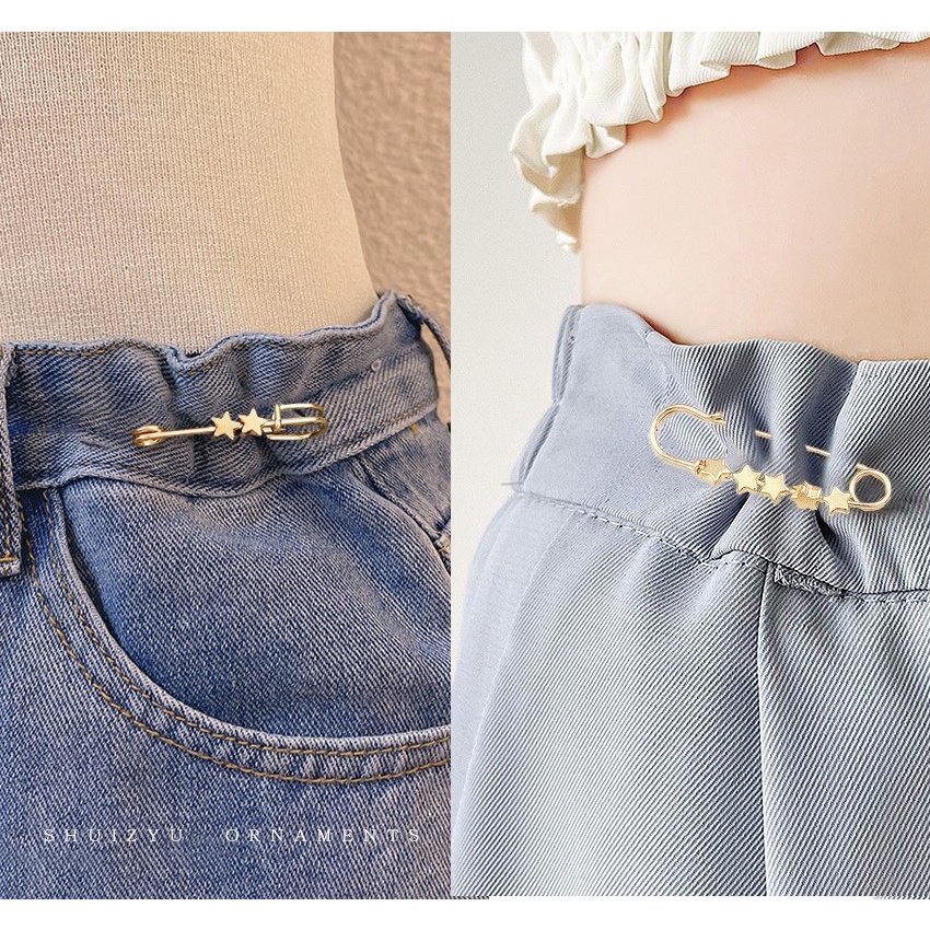 Ghim băng vàng cài áo/váy, đai quần thu nhỏ eo điều chỉnh thắt lưng/trang trí Tatitava