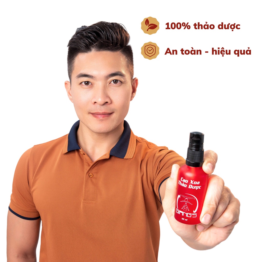 Cao xoa bóp thảo dược GIANG'S - Combo 02 chai dầu xoa bóp nóng lạnh giảm đau nhức nhanh chóng chai 50ml