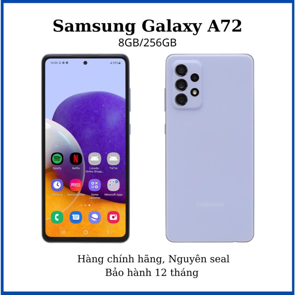 Điện thoại Samsung Galaxy A72- Hàng chính hãng - Bảo hành 1 năm - Uy tín - Chất lượng