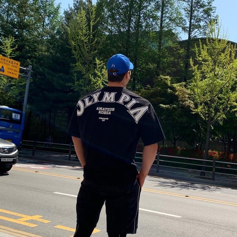 Áo thun oversize tập gym nam Olympia 100% cotton chất đẹp