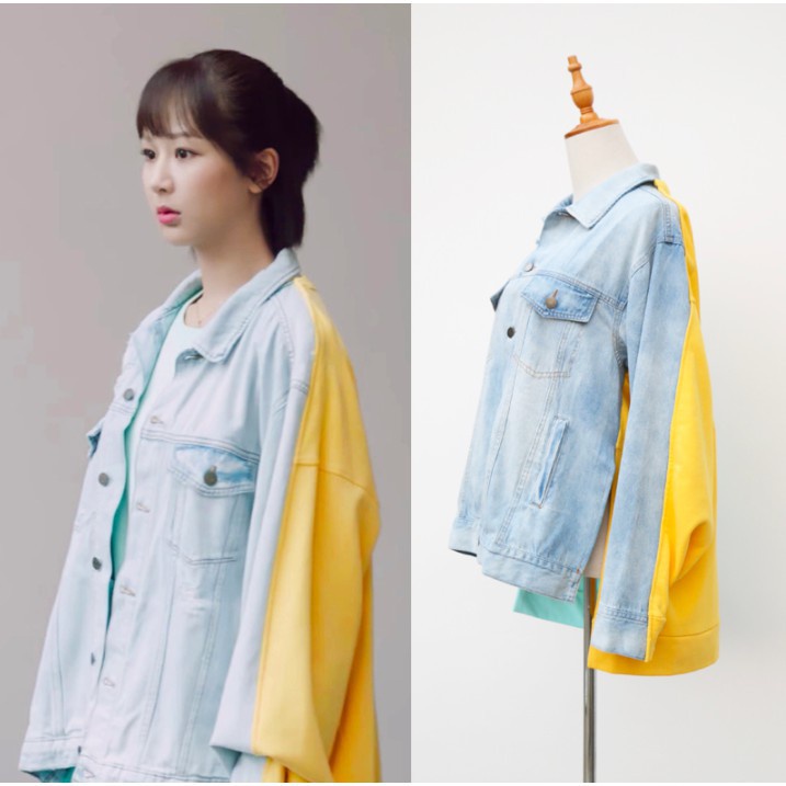 ÁO KHOÁC JEANS PHỐI MÀU ĐỒNG NIÊN CÁ MỰC HẦM MẬT