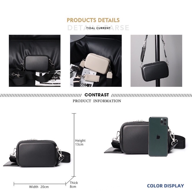 Túi đeo chéo túi đeo vai Unisex phom dáng trẻ trung hiện đại