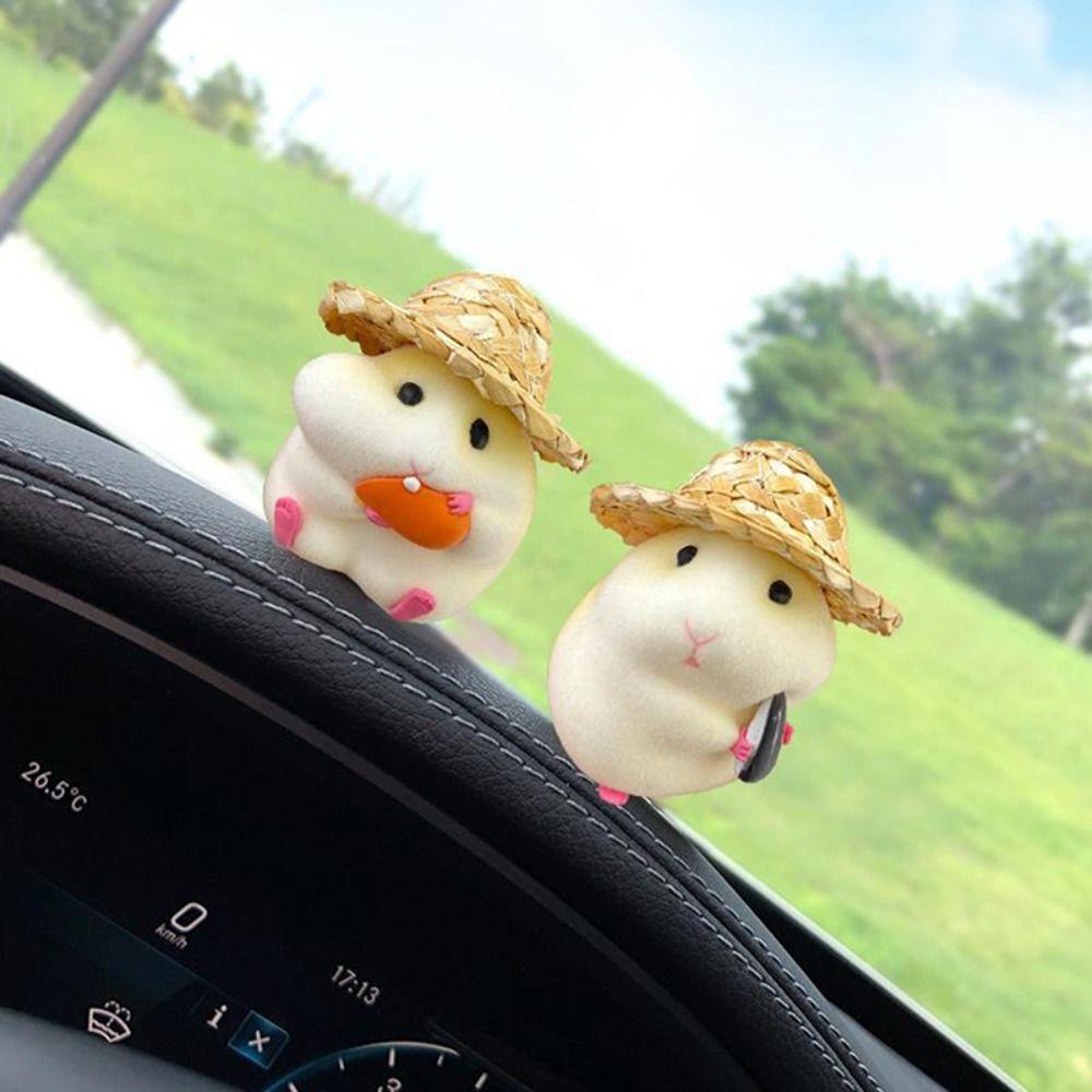 1 Mô Hình Búp Bê Chuột Hamster QUINTON Trang Trí Bảng Điều Khiển Xe Hơi Chất Lượng Cao