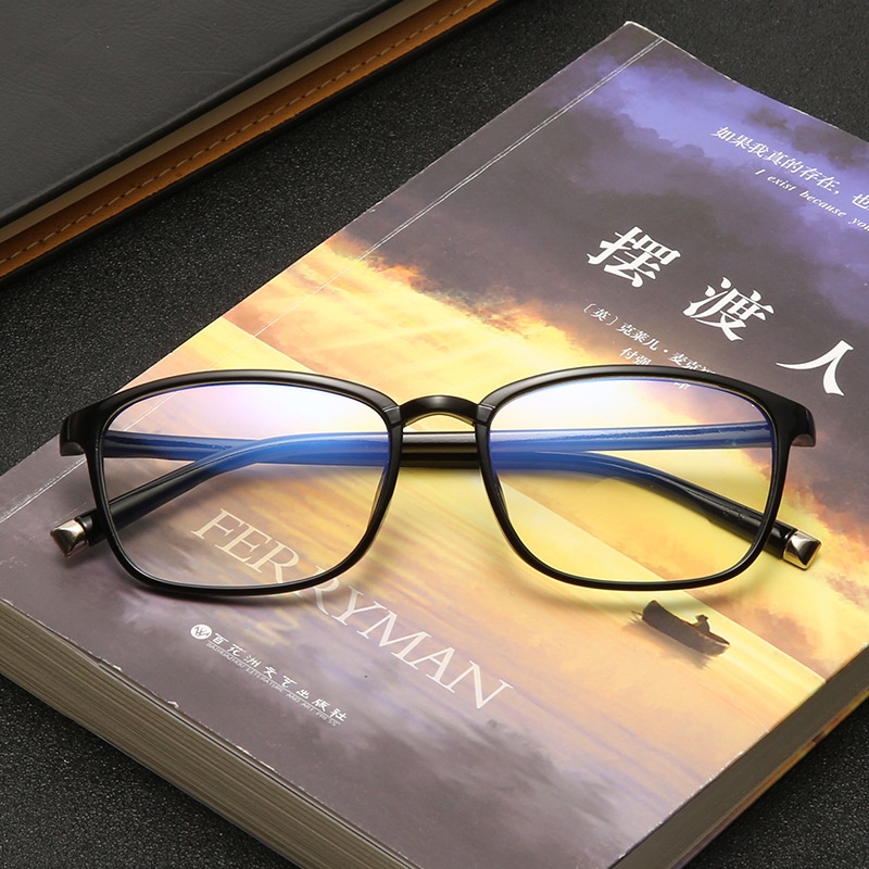 (KIQI-FASHION) COD Kính Đọc Sách Chống Ánh Sáng Xanh &amp; Mệt Mỏi Gọng Đen Cổ Điển Thời Trang Unisex