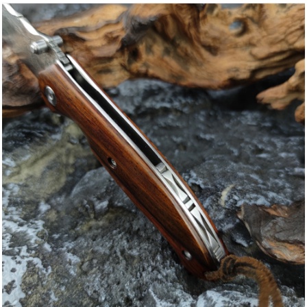 Độ cứng cao Tay rèn VG 10MAG Thép ngoài trời Rose Wood Xử lý