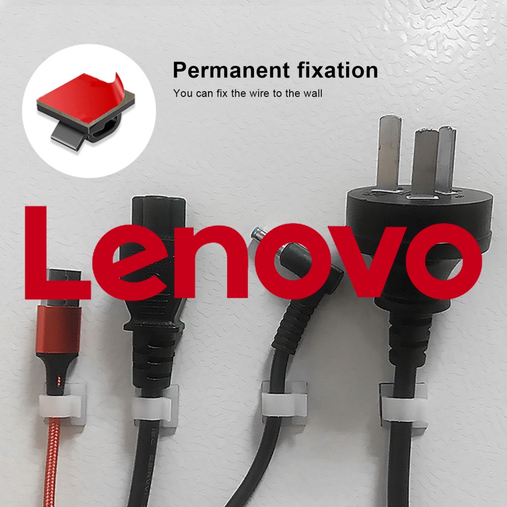 Bộ 5 kẹp cố định dây cáp LENOVO tự dính chống rối tiện dụng cho văn phòng