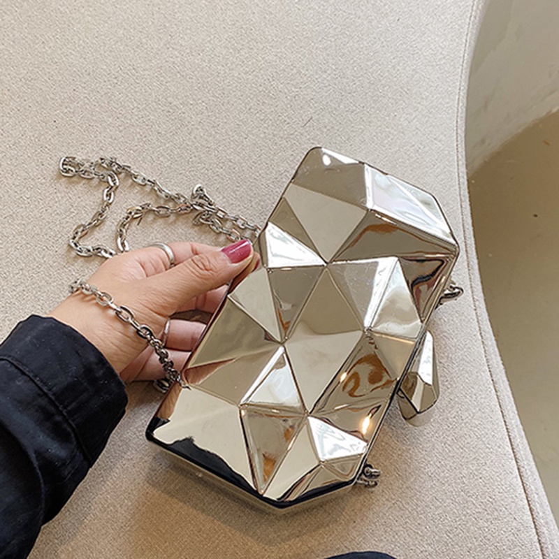 Ielgy Túi Đeo Chéo Vai Hình Thoi Lấp Lánh Cá Tính Thời Trang Cho Nữ