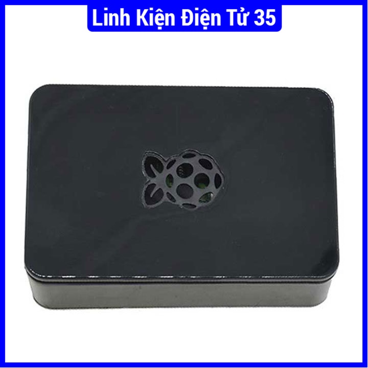 Vỏ Raspberry Pi 4B màu đen, giúp bảo vệ mạch, bo mạch không bị nóng quá khi làm việc