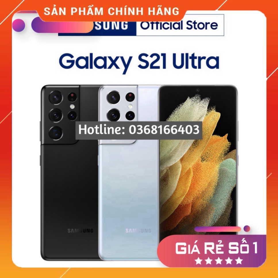 Điện thoại Samsung S21 ultra 12GB/128Gb - Hàng Full box chính hãng 100%- Lỗi 1 đổi 1- Bảo hành 12 tháng