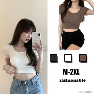 Áo Thun Croptop Thiết Kế Đơn Giản Xinh Xắn Cho Nữ