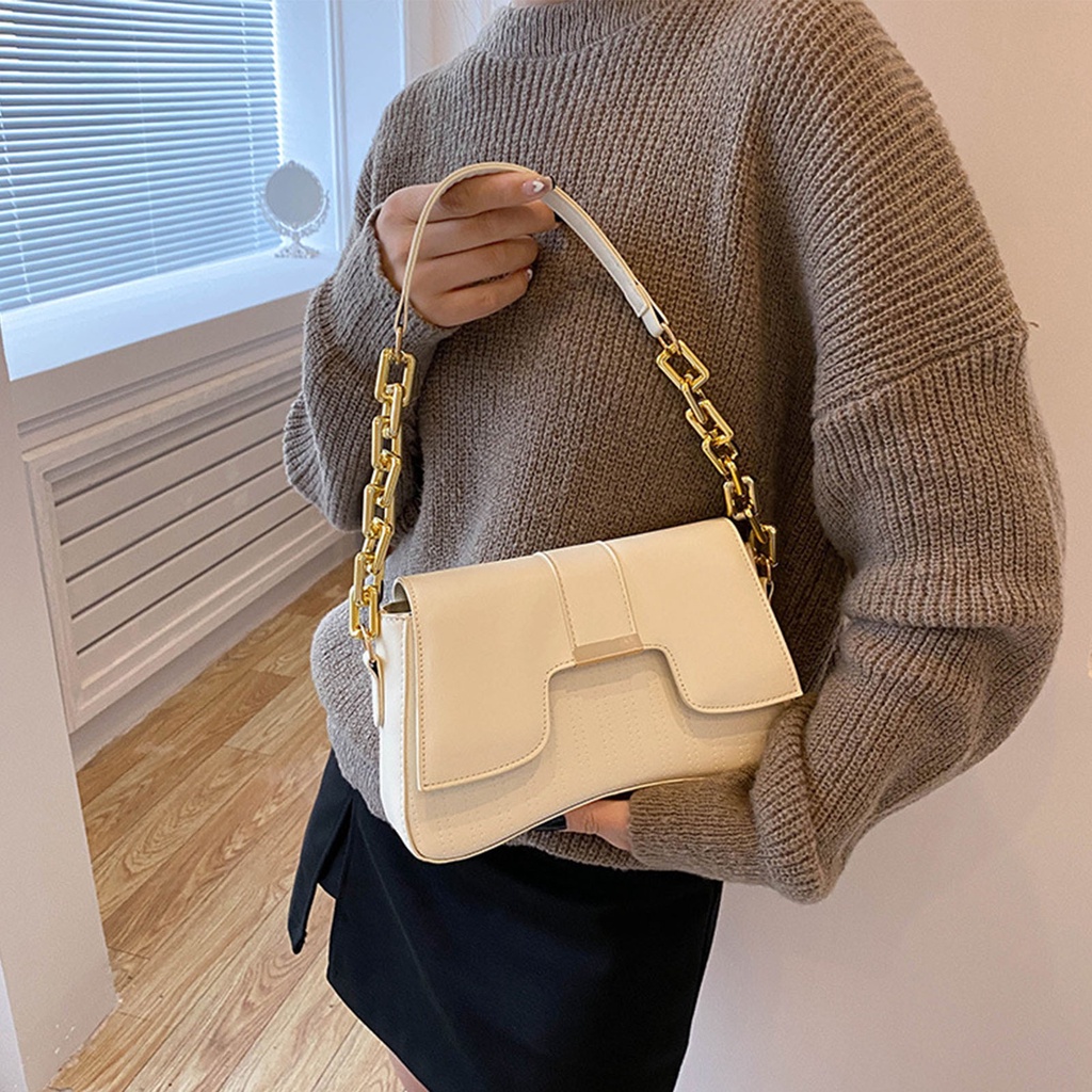 Có thể bán buôn Túi xách PU Đơn giản Công suất lớn đeo vai hình vuông nhỏ đa năng hợp thời trang để mua sắm tại nơi làm việc Ilikebag Hàng giao ngay